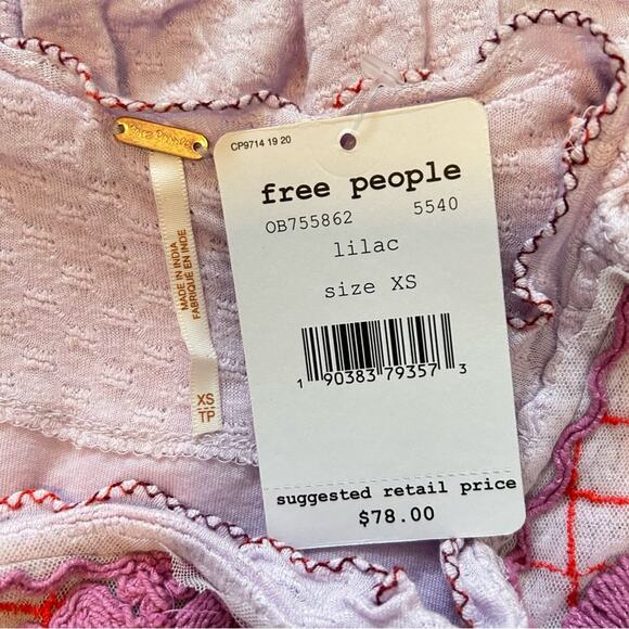Free People Begonia Lilac Blouse XS NWT - Picture 7 of 11